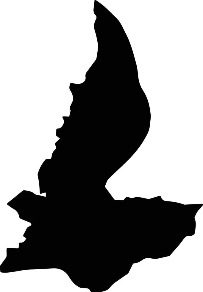 Guanshan Taiwan silhouette map vector