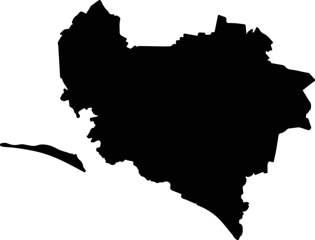 Guasave Mexico silhouette map vector