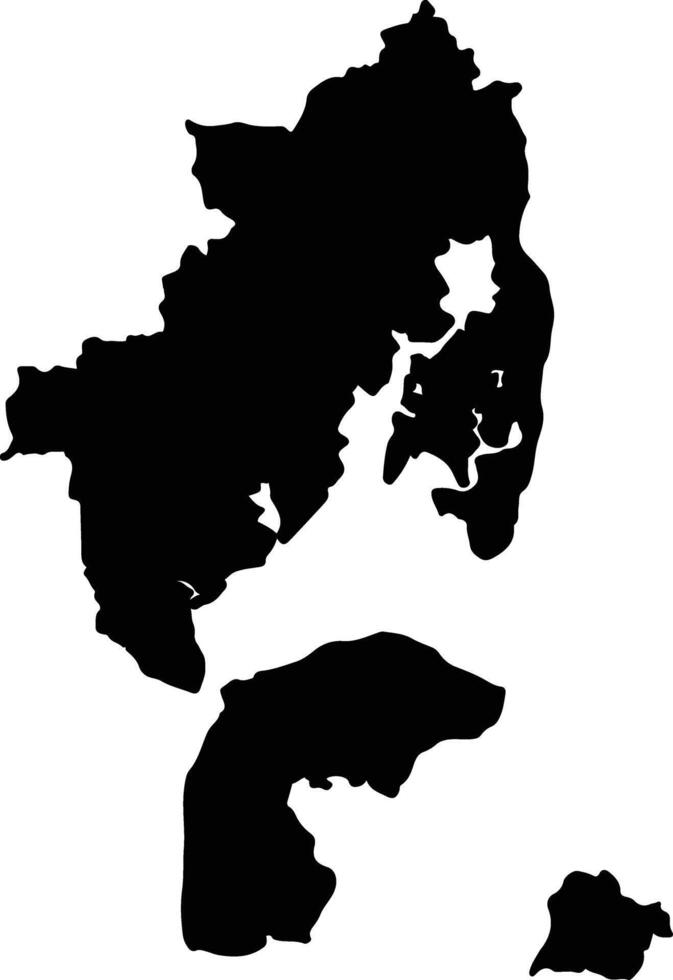 Guayaquil Ecuador silhouette map vector