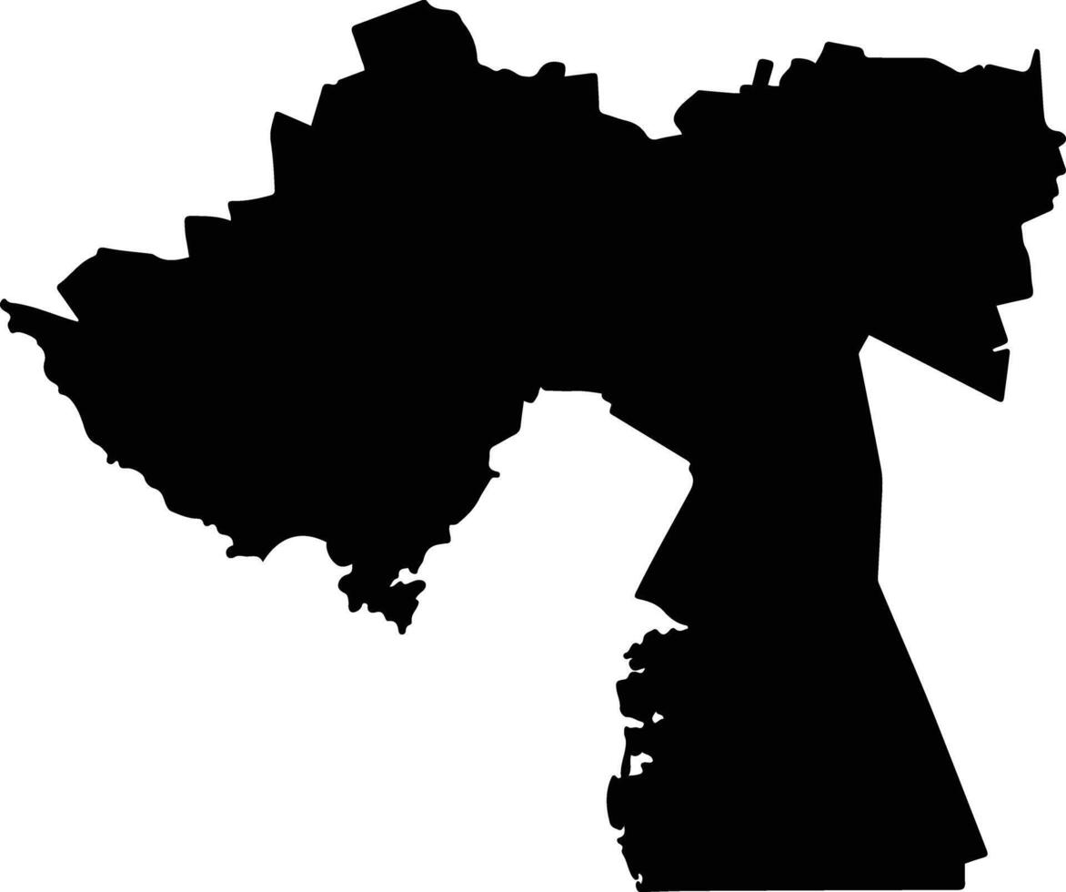 Guaymas Mexico silhouette map vector