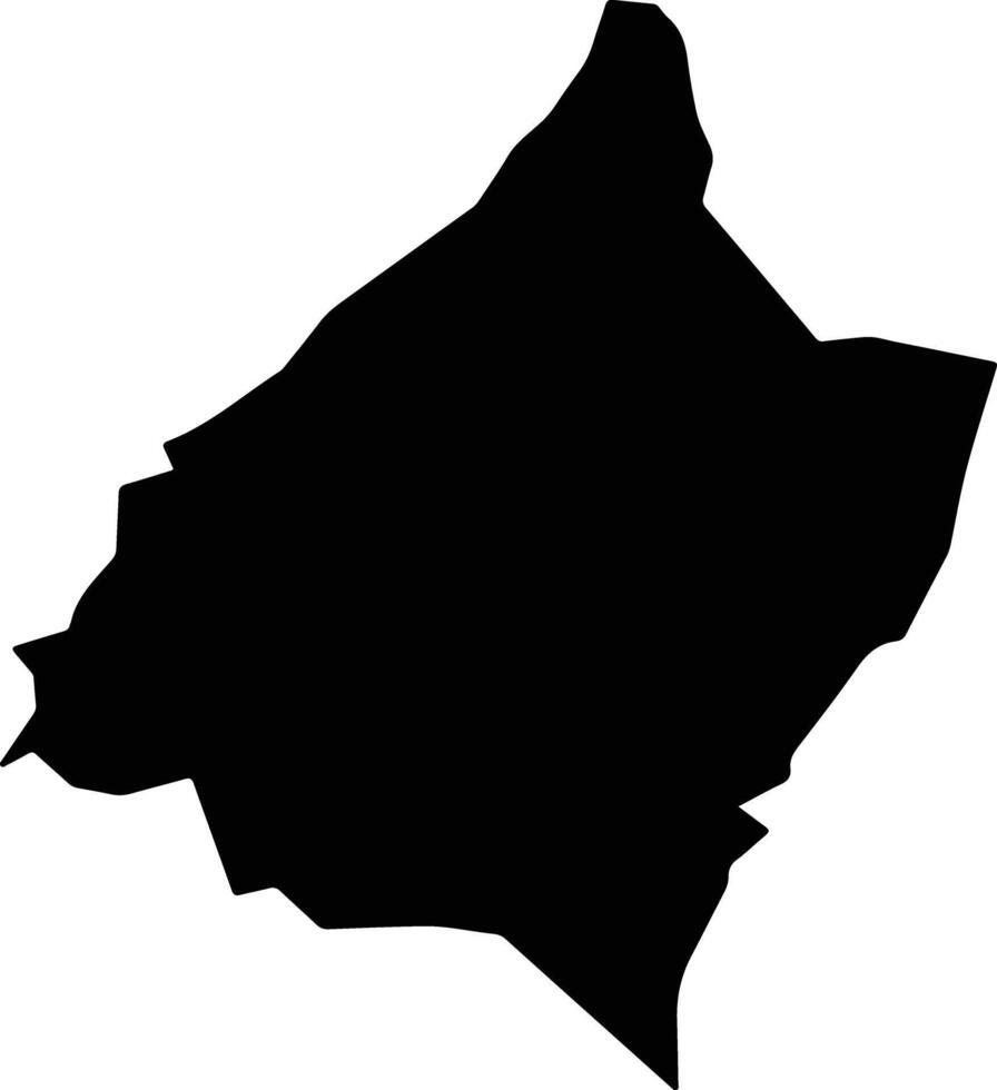 Gubio Nigeria silhouette map vector