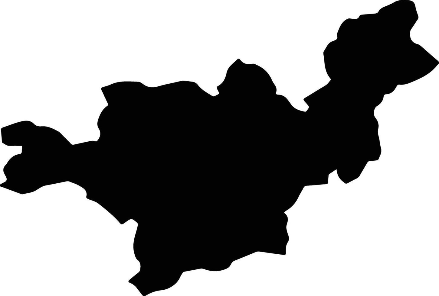 Guiratinga Brazil silhouette map vector