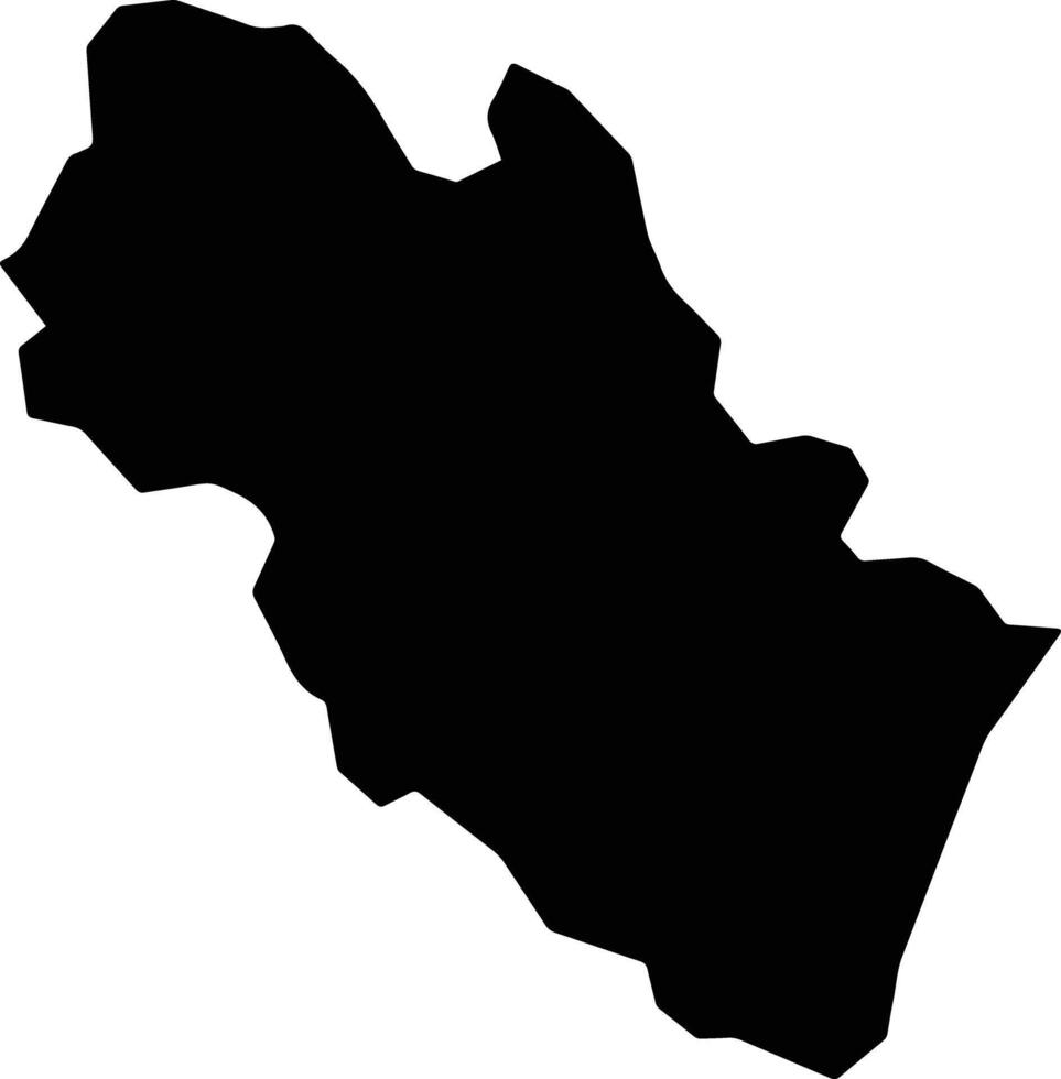 Guji Ethiopia silhouette map vector