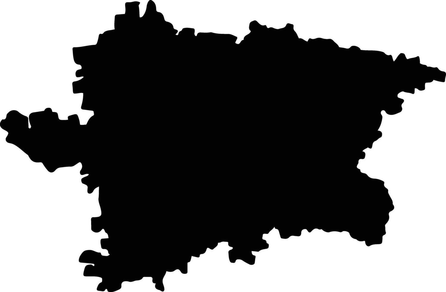 Gulbarga India silhouette map vector