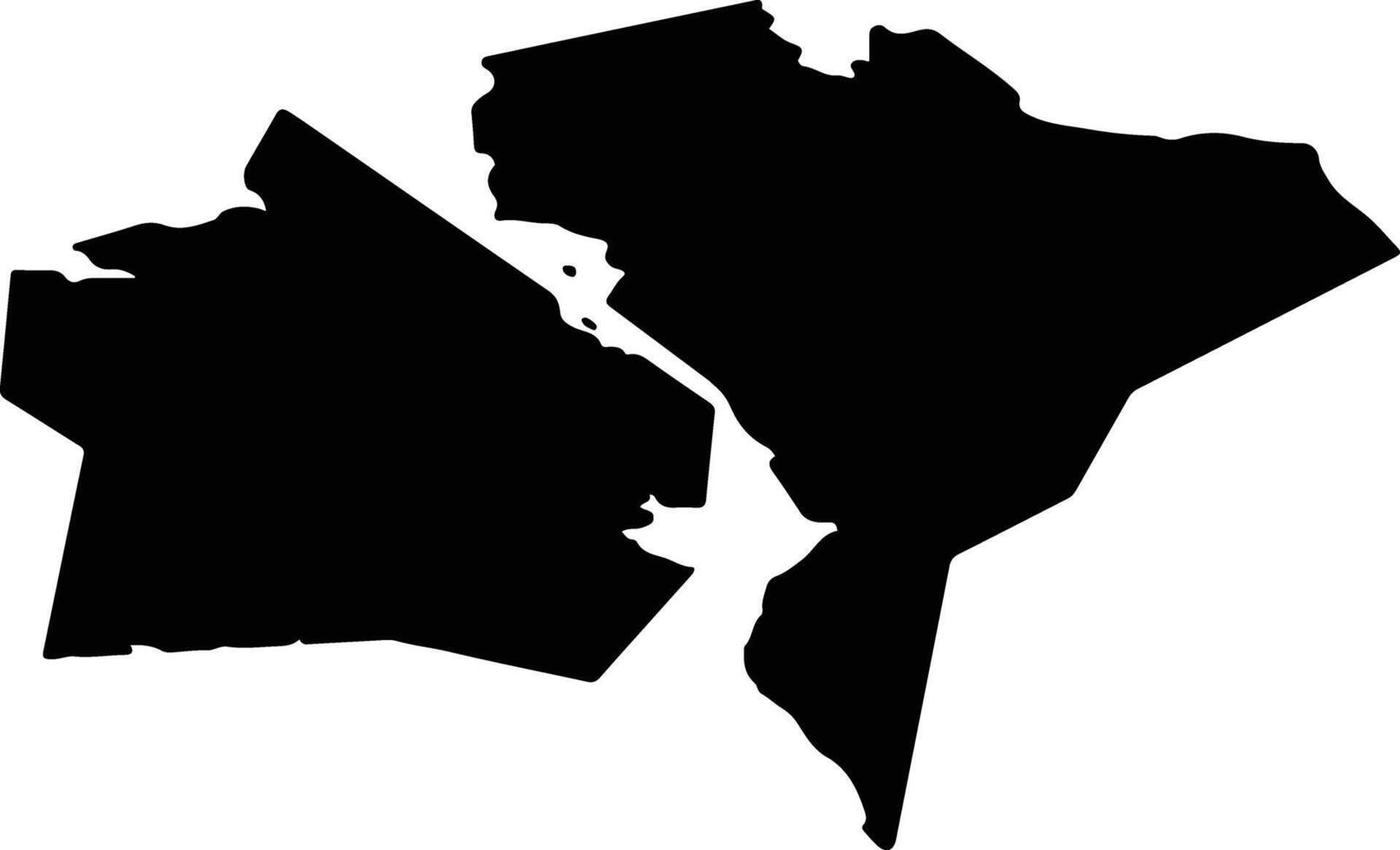 Guldborgsund Denmark silhouette map vector