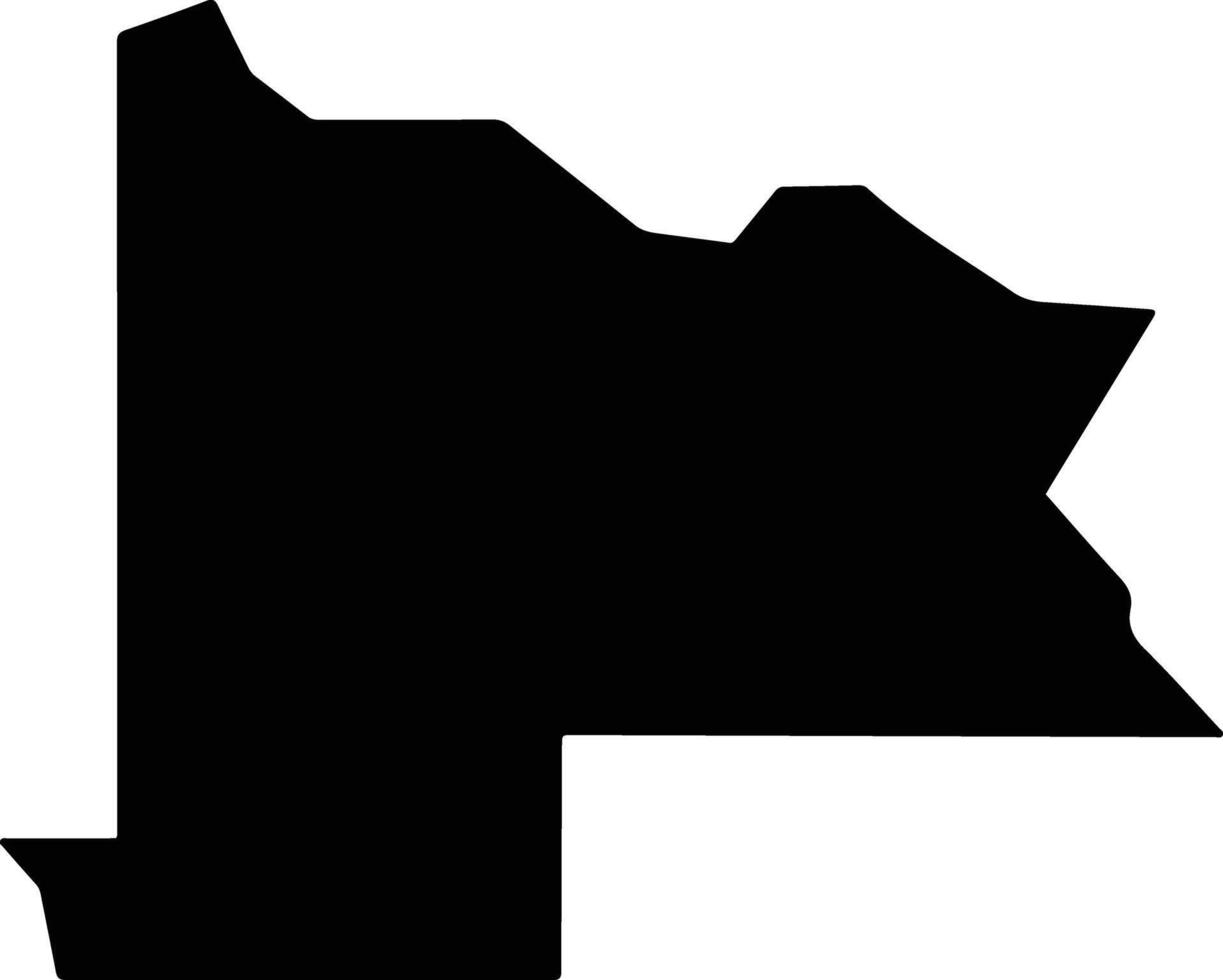 Gunnison United States silhouette map vector