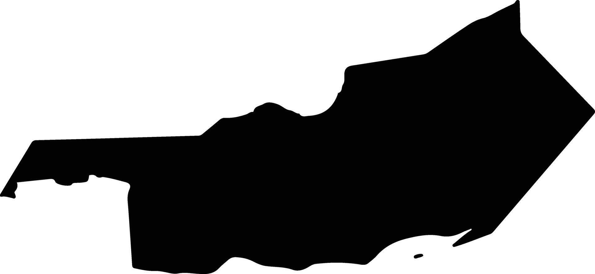 Gunsan si South Korea silhouette map vector