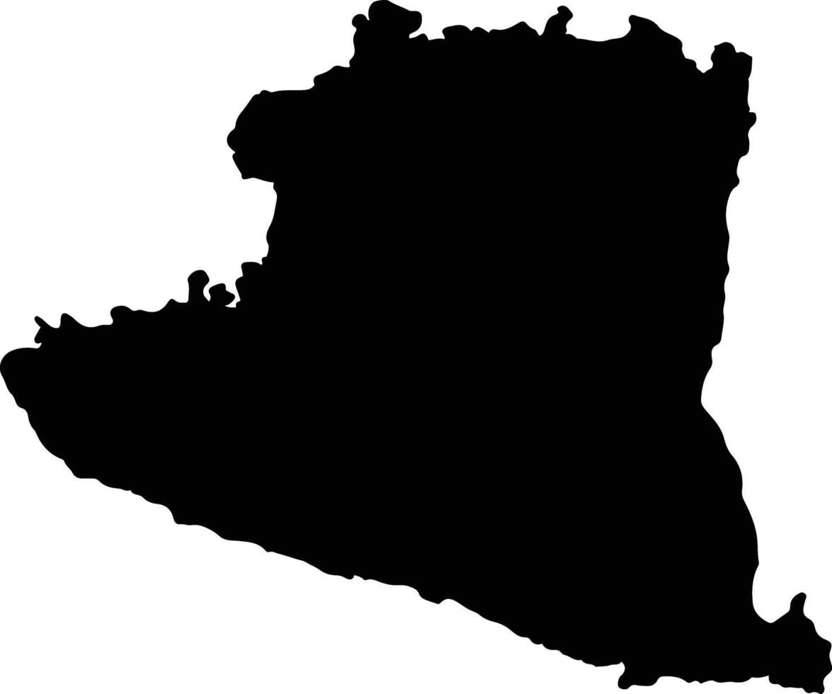 Gunung Kidul Indonesia silhouette map vector