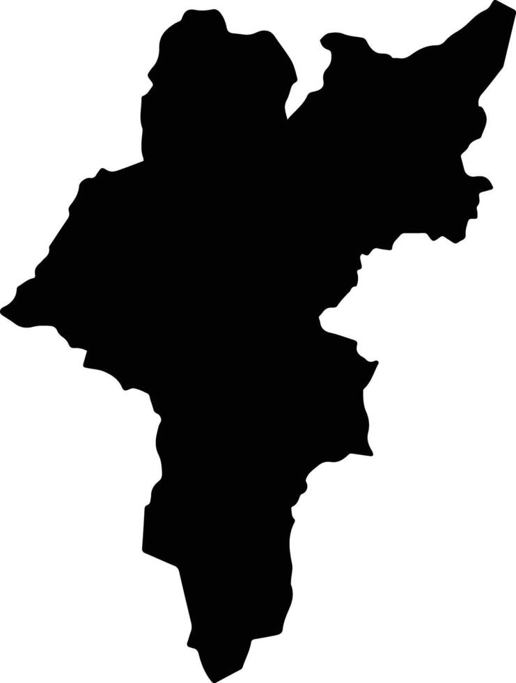Guoxing Township Taiwan silhouette map vector