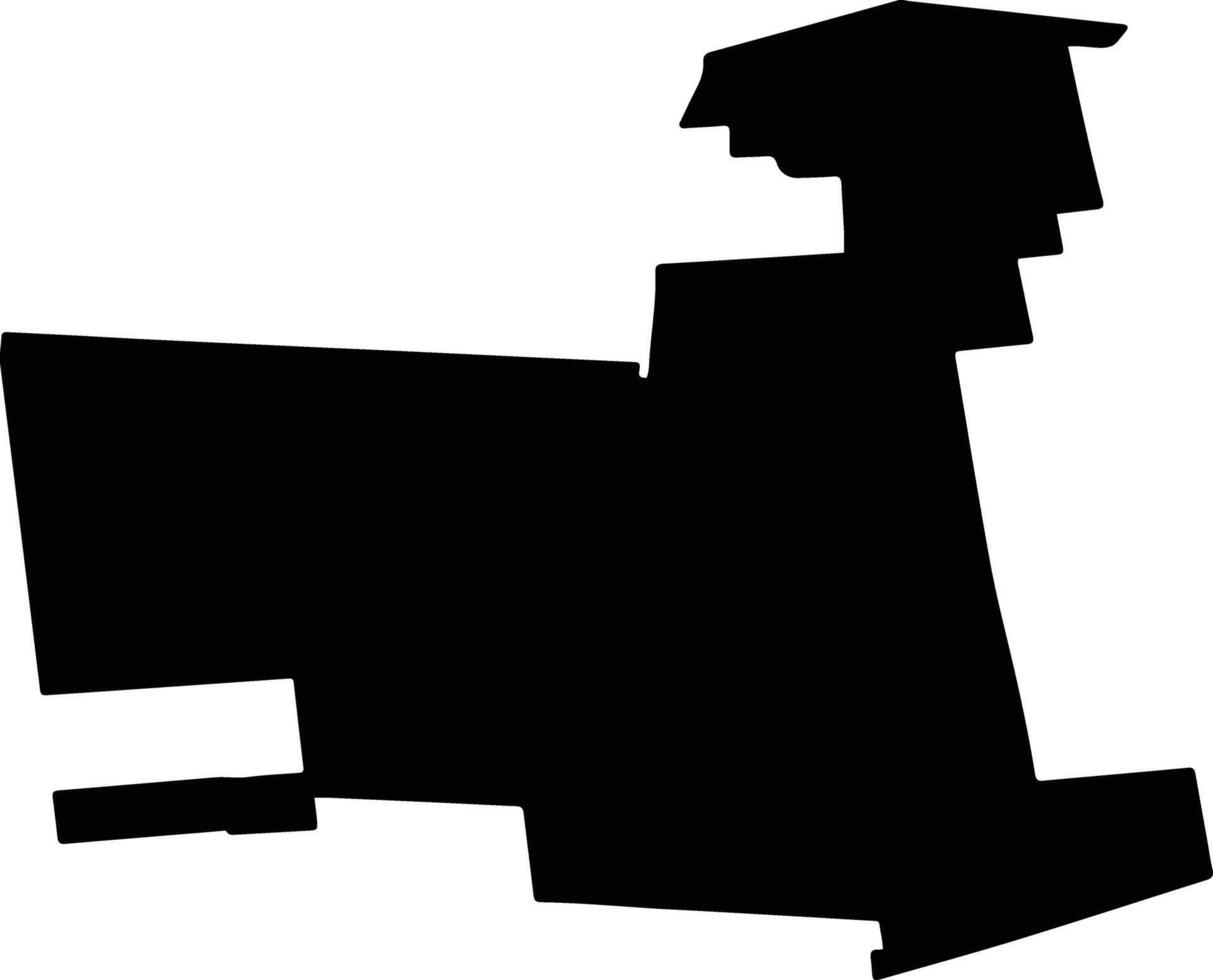 GURA IALOMITEI Romania silhouette map vector