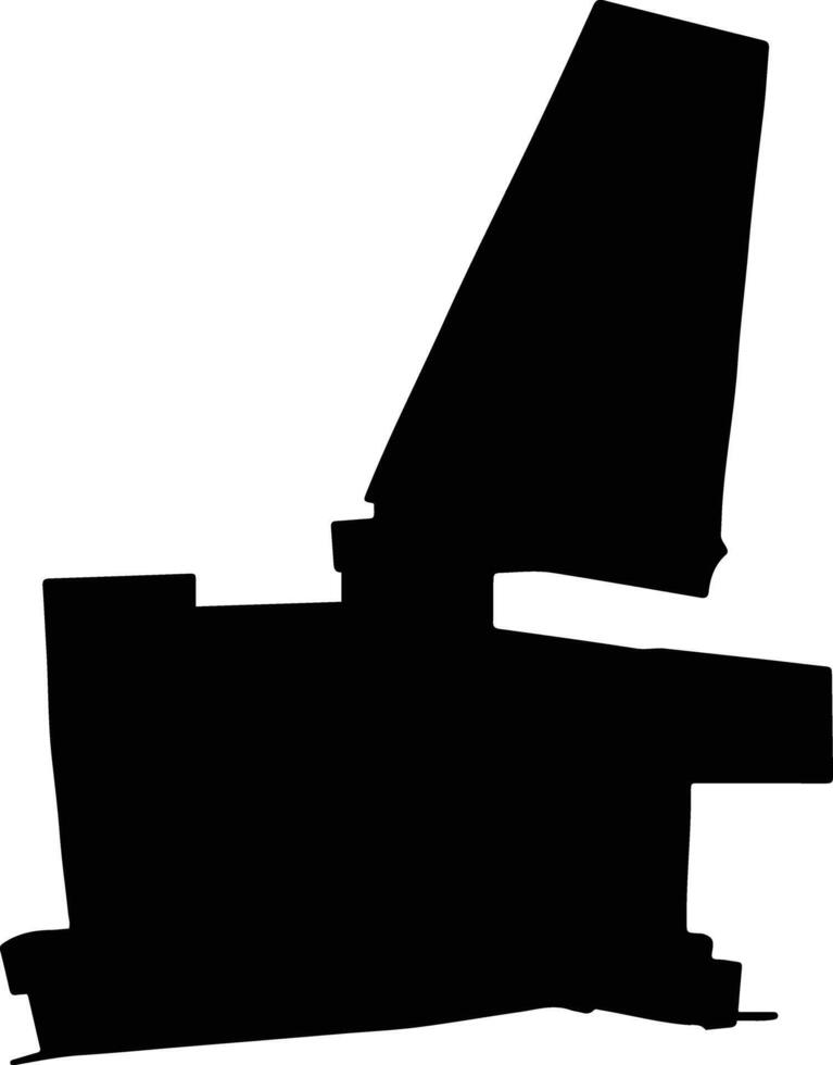 GURA PADINII Romania silhouette map vector