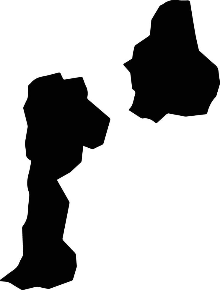 Gusau Nigeria silhouette map vector
