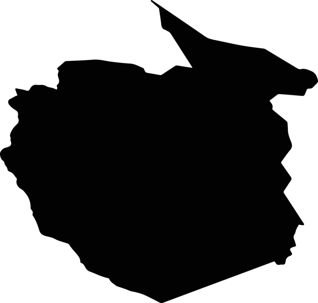 Gusinje Municipality Montenegro silhouette map vector