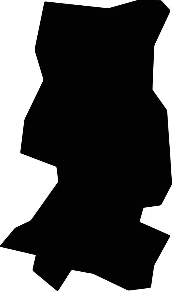 Guyuk Nigeria silhouette map vector
