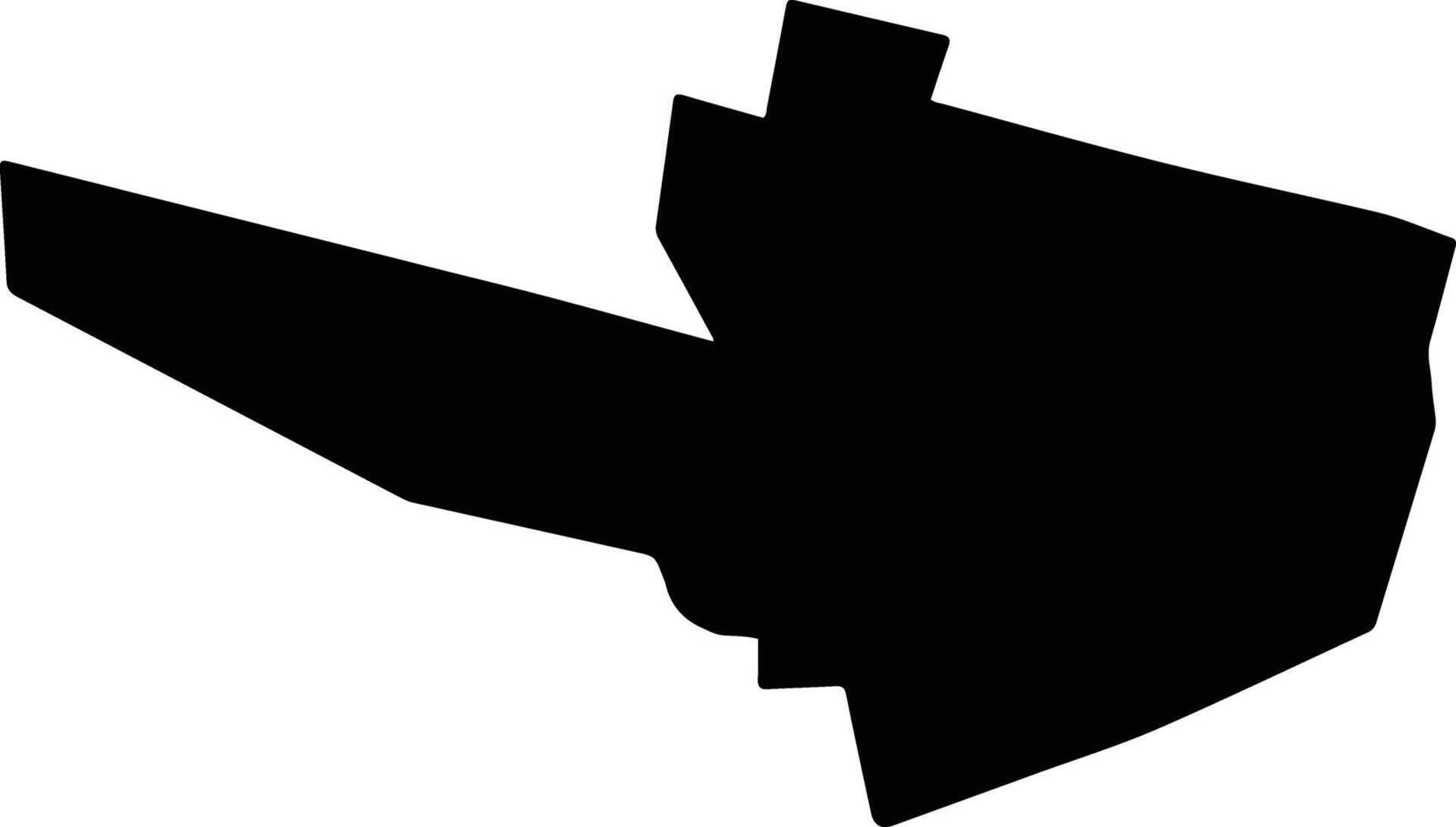 Gwanda Urban Zimbabwe silhouette map vector