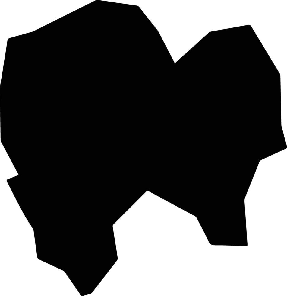 Gwandu Nigeria silhouette map vector