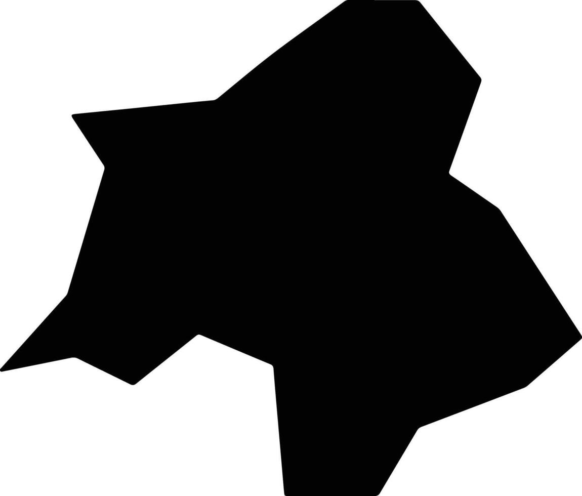 Gwangju si South Korea silhouette map vector