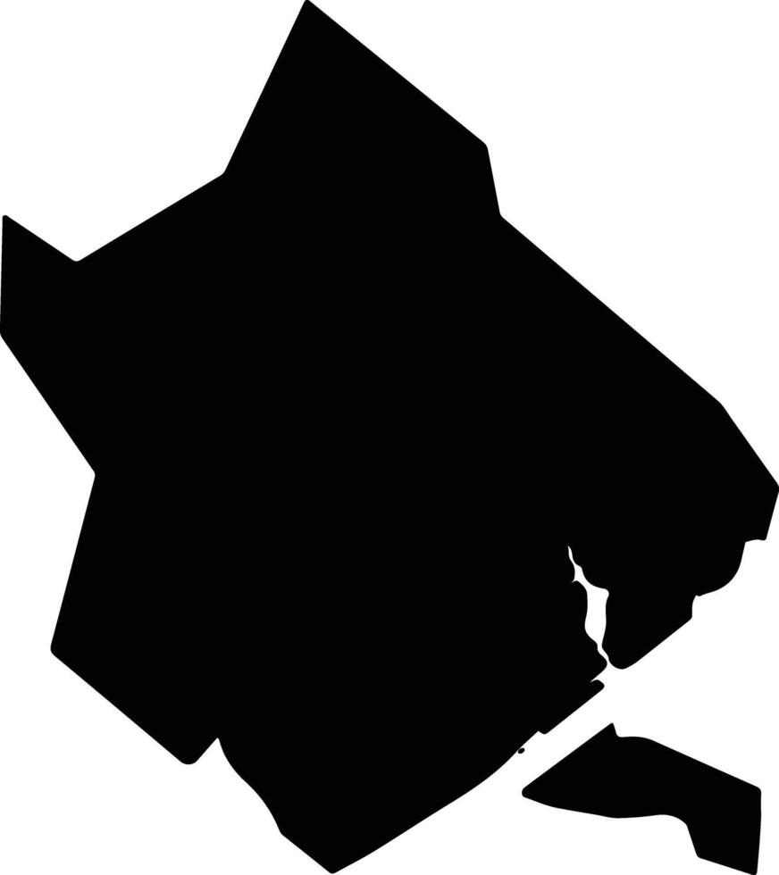 Gwangyang si South Korea silhouette map vector