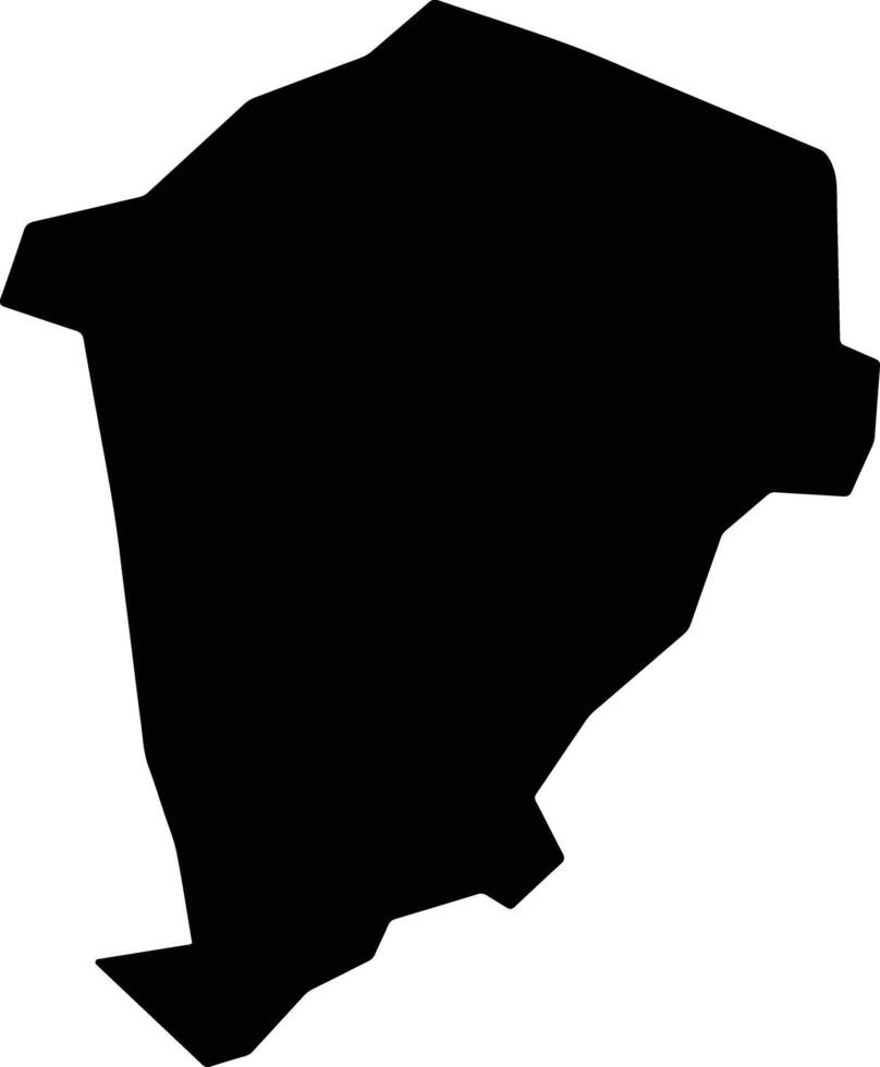 Gwer West Nigeria silhouette map vector