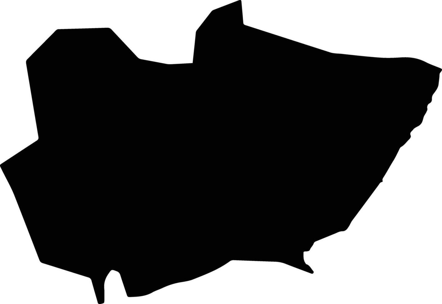 Gwoza Nigeria silhouette map vector