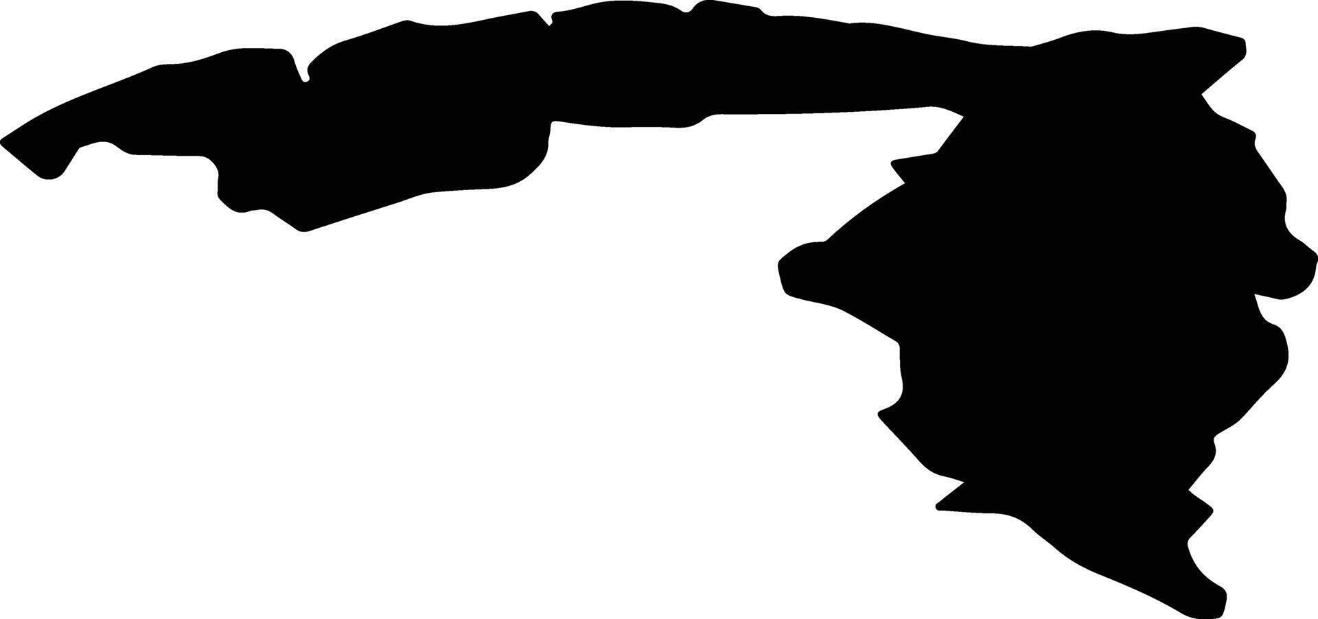 Habana del Este Cuba silhouette map vector