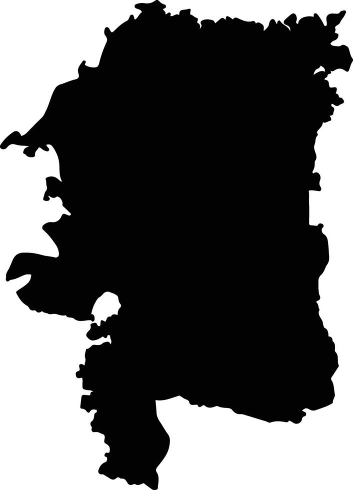 Habiganj Bangladesh silhouette map vector