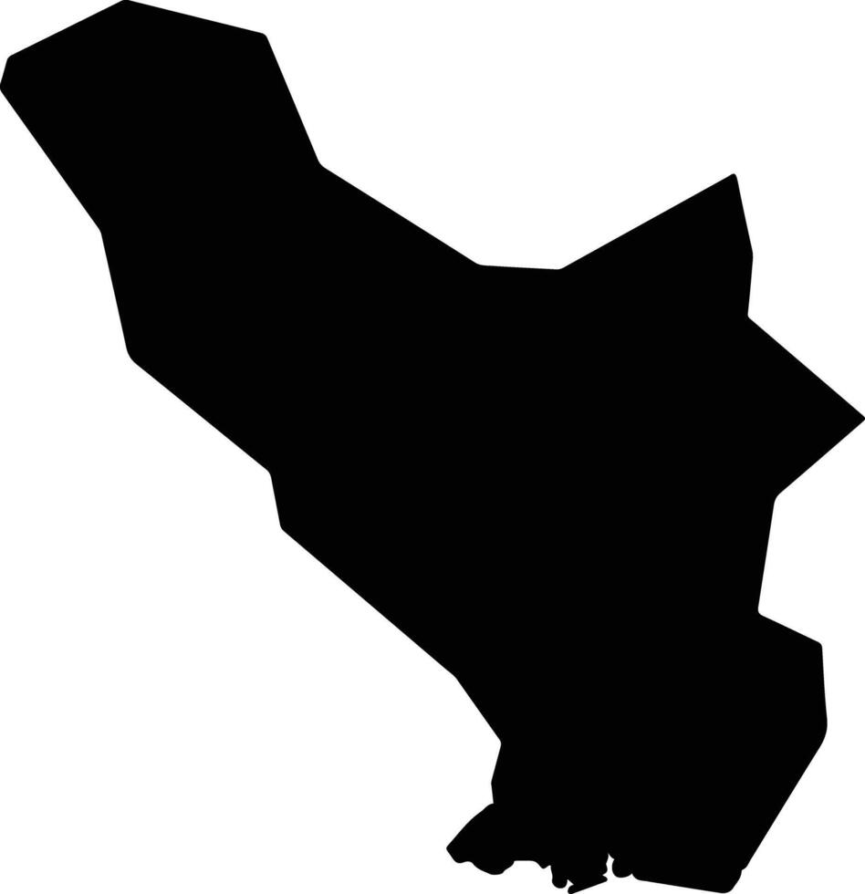 Hadong gun South Korea silhouette map vector