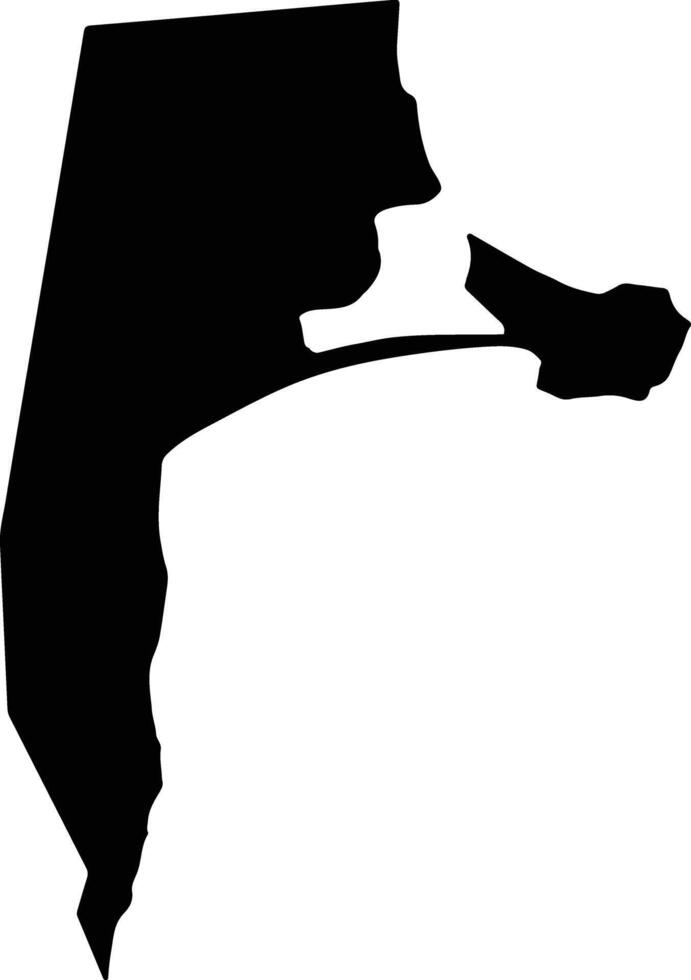 HAFUN Somalia silhouette map vector