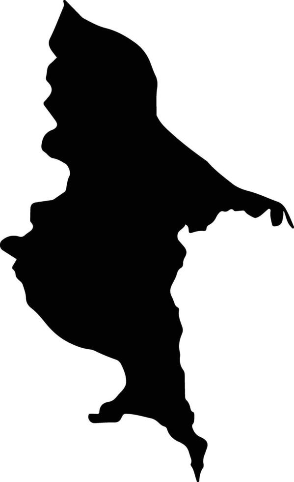 Hagley Gap Jamaica silhouette map vector