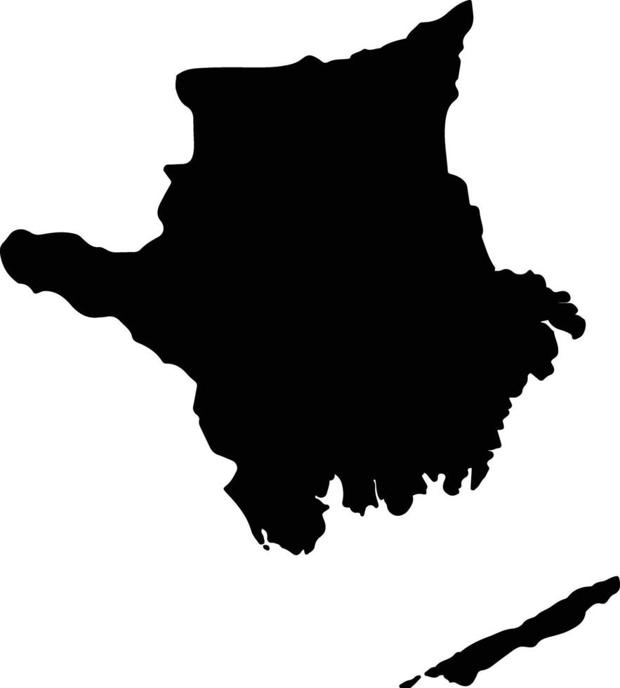 Hai Ha Vietnam silhouette map vector