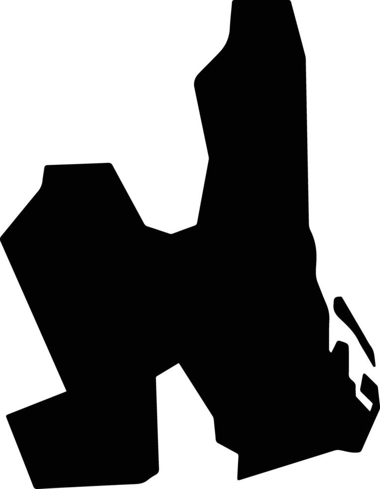 Hai Chau Vietnam silhouette map vector