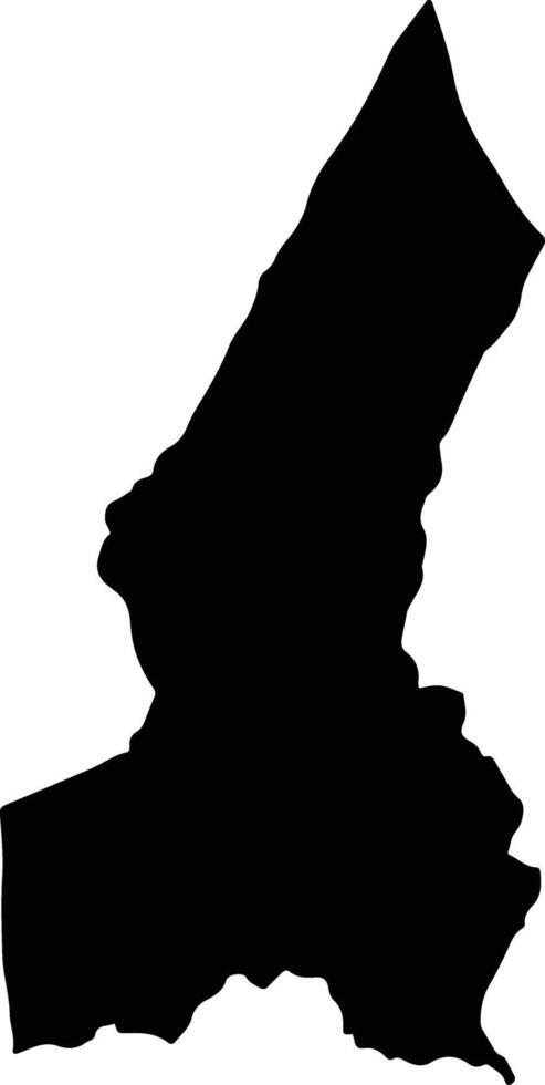 Hai Tanzania silhouette map vector