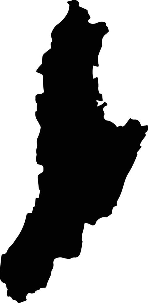 Hailakandi India silhouette map vector