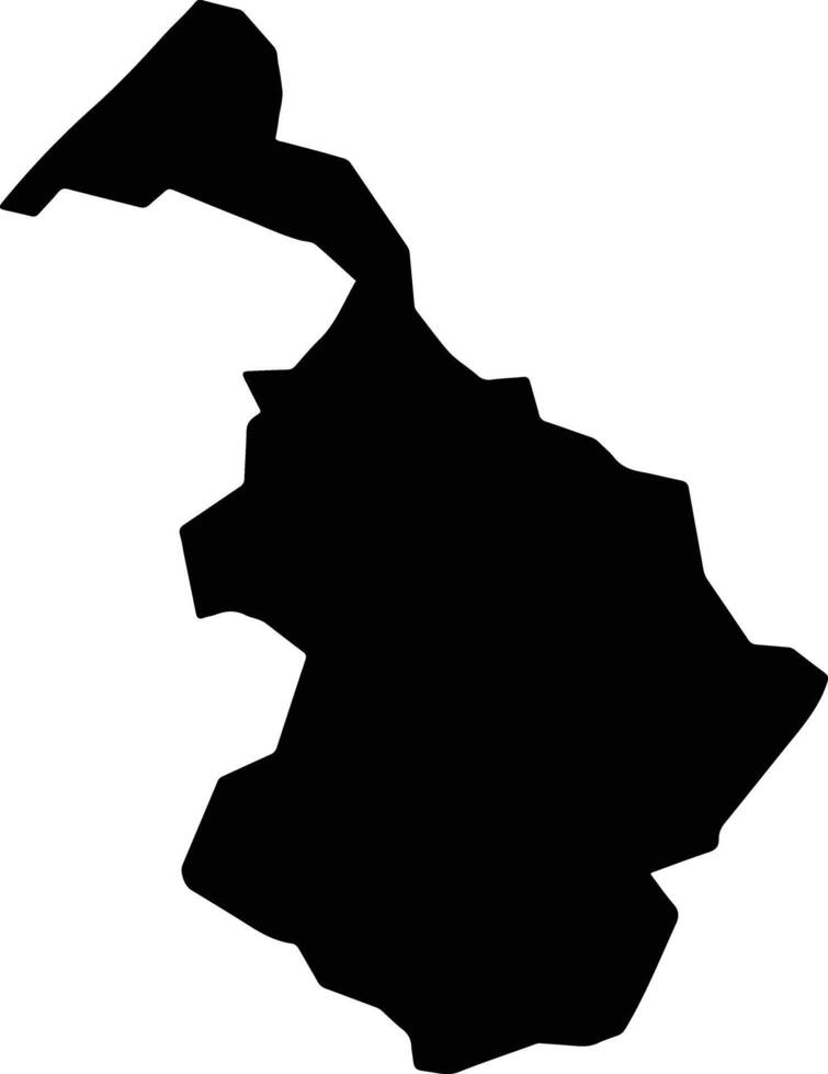 Hakusan Japan silhouette map vector