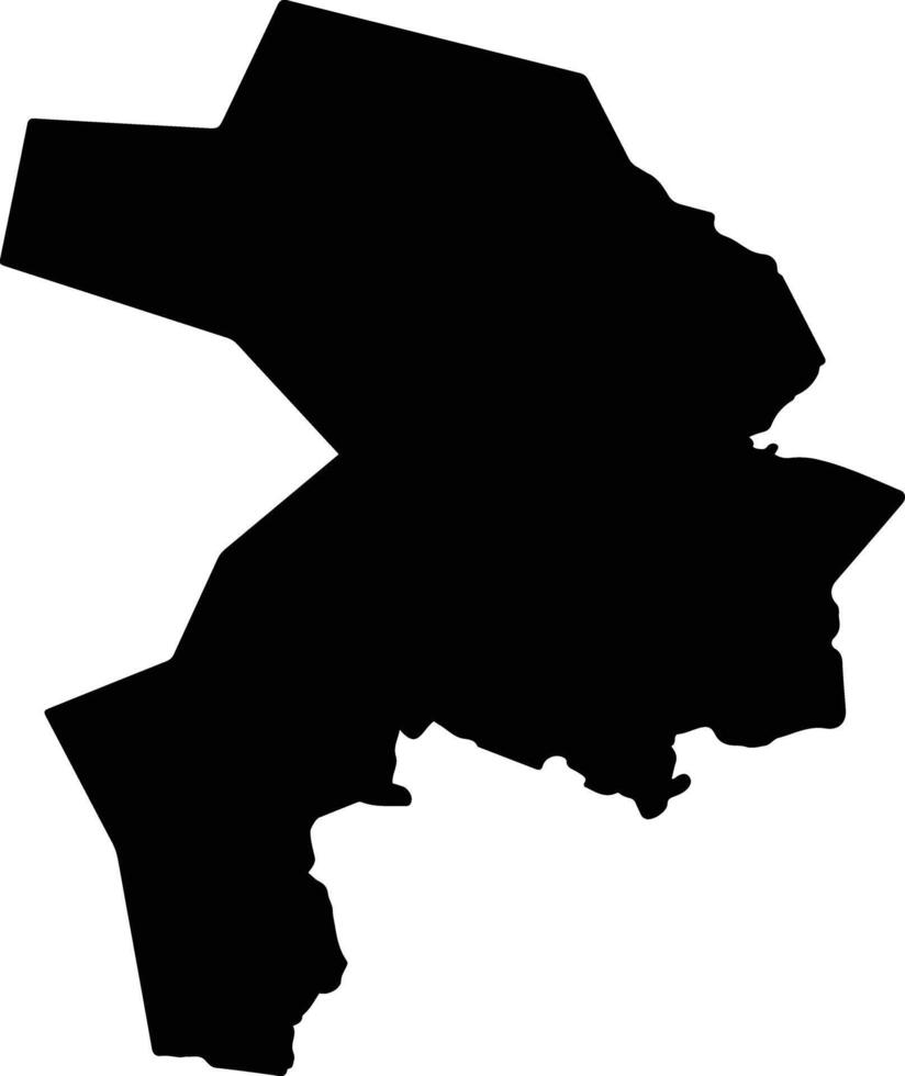 Halabcha Iraq silhouette map vector