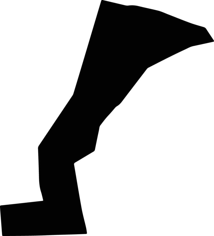 Halac Turkmenistan silhouette map vector
