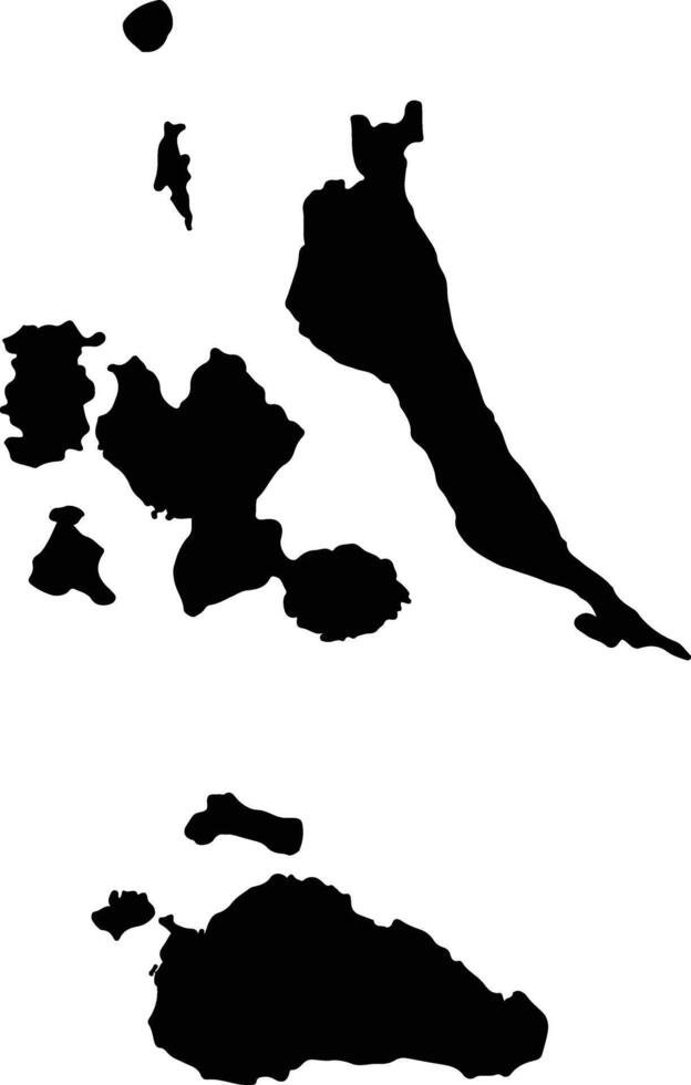 Halmahera Selatan Indonesia silhouette map vector