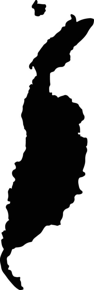 Halmahera Utara Indonesia silhouette map vector
