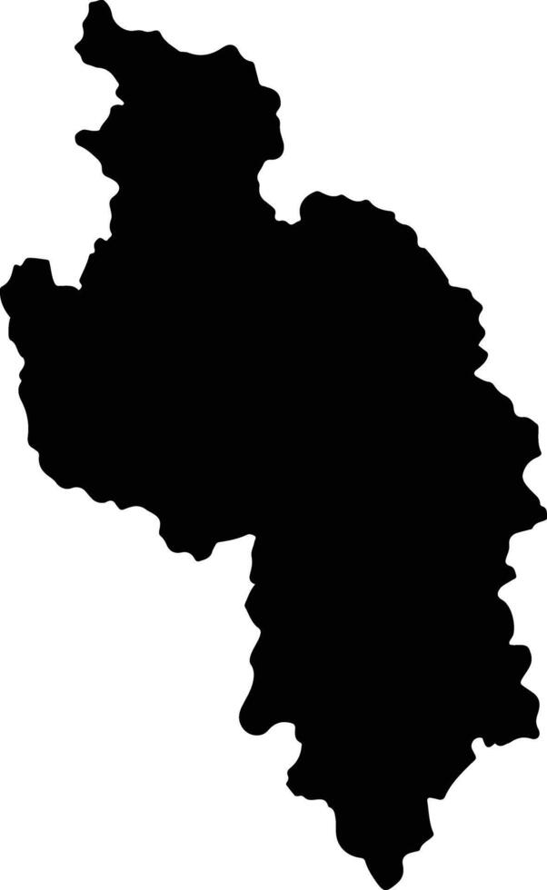 Ham Yen Vietnam silhouette map vector