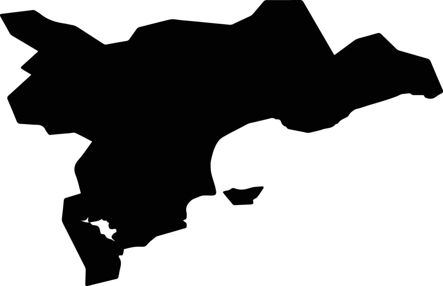 Hamanaka Japan silhouette map vector