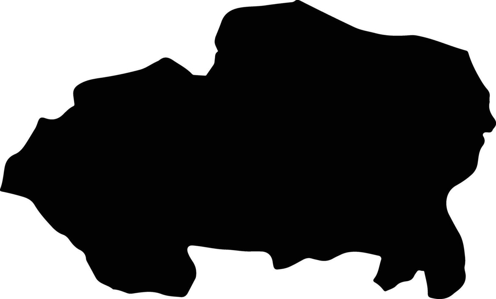 Hamedan Iran silhouette map vector