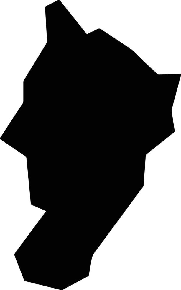Hamyang gun South Korea silhouette map vector