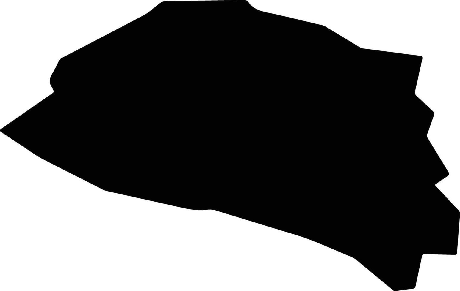 Hangjinqi China silhouette map vector