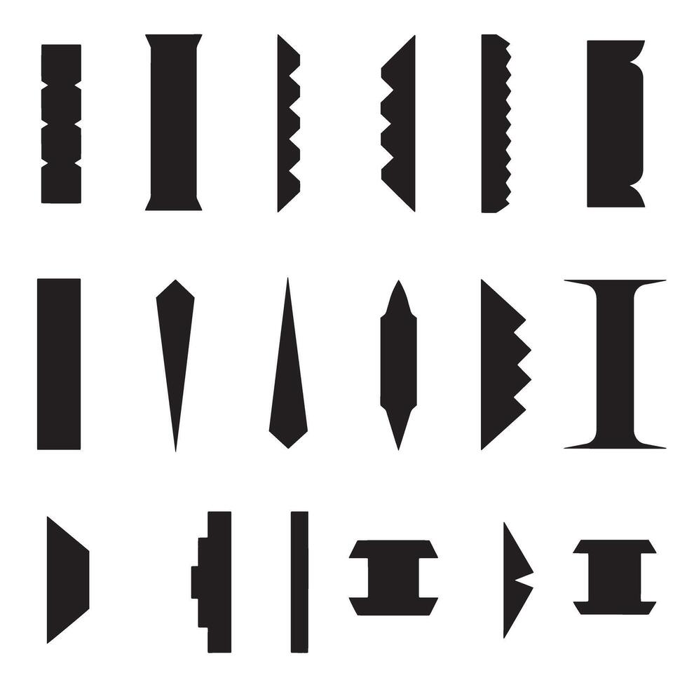 Abstract silhouette shapes collection isolated on white background vector