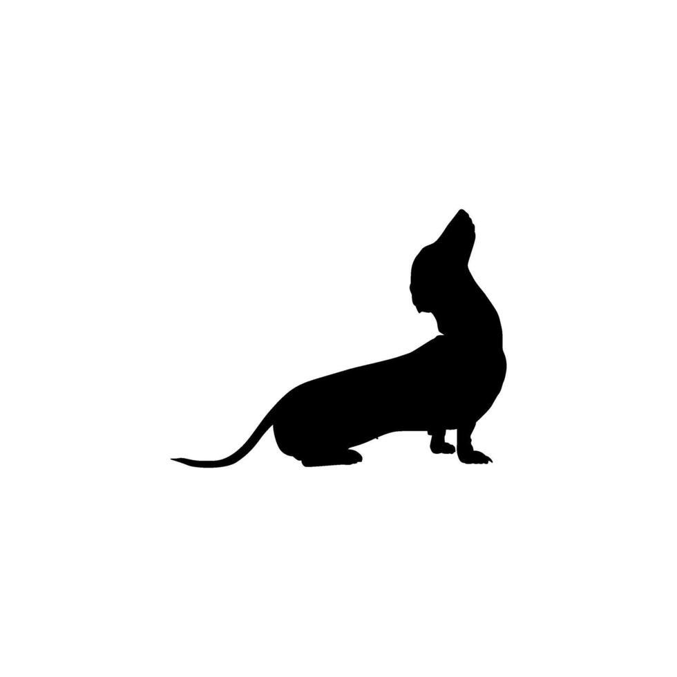 Silhouette,of the Dog. Flat Style and Editable vector