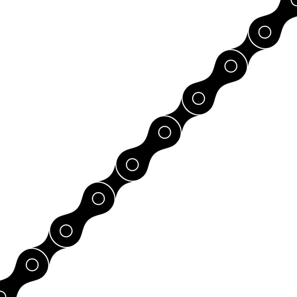 Silhouette of the Chain for Motorcycle, Bike or Bicycle, Machinery, for Art Illustration, Logo Type, Pictogram, Website, etc. Flat Style and Editable vector