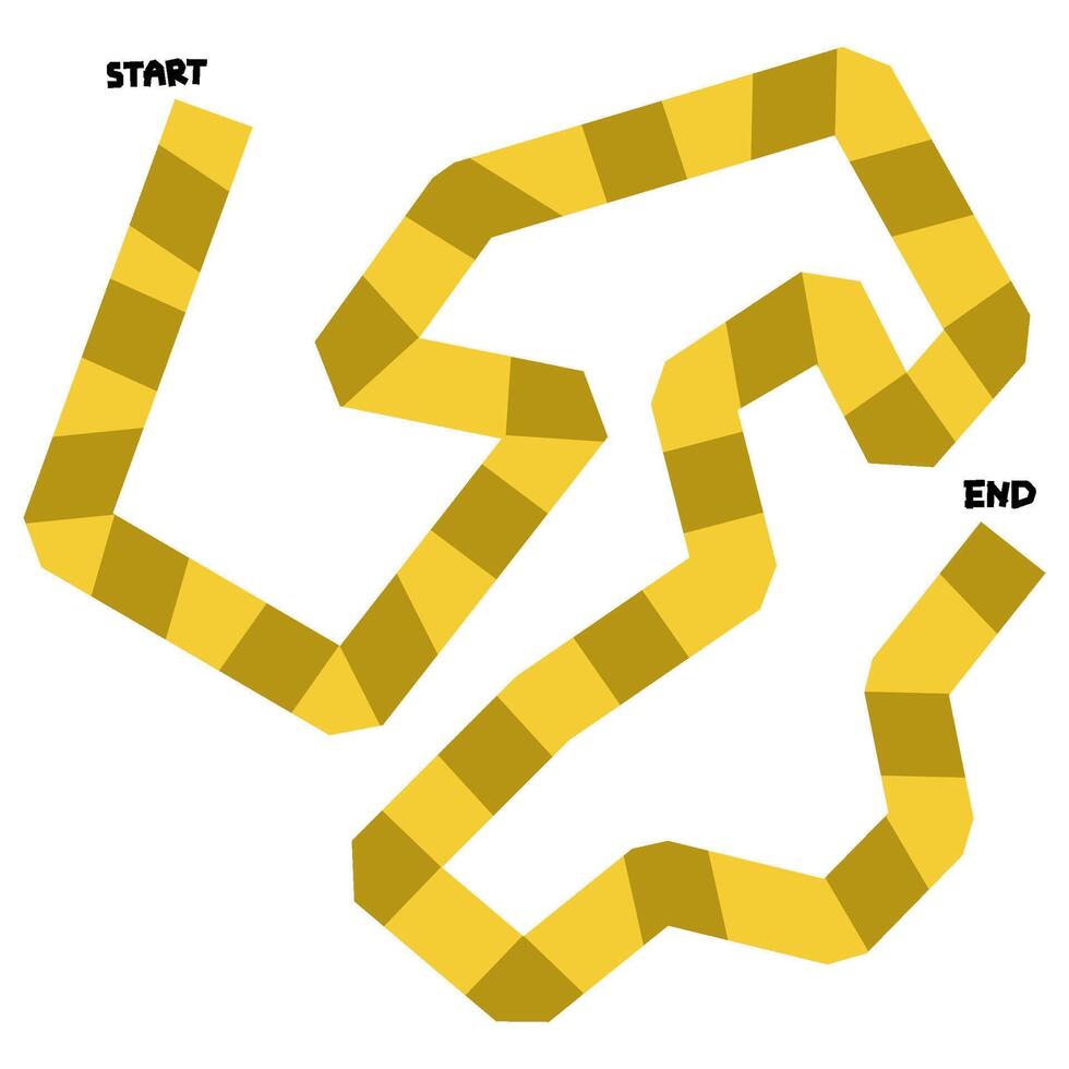 Blank Game Board Tile Path Template vector