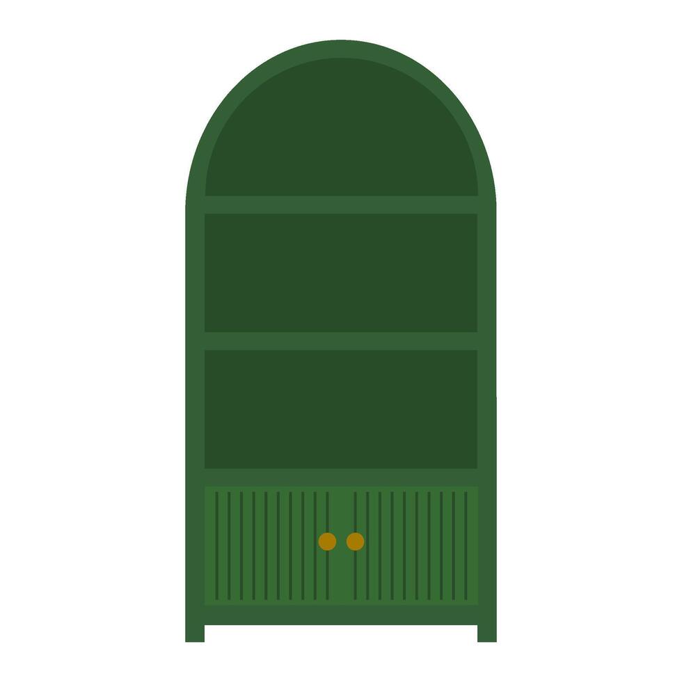 Blank Green Bookrack vector