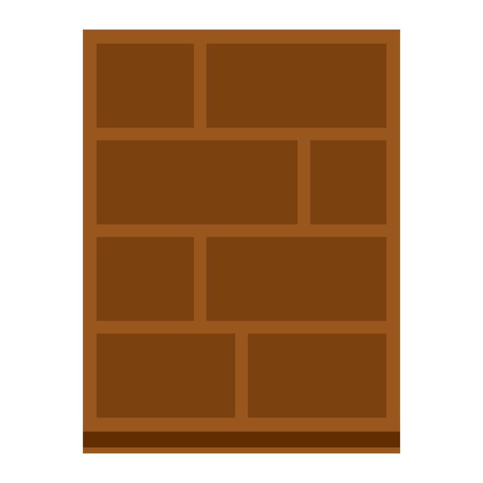 Blank Wooden Bookshelf with Compartment vector