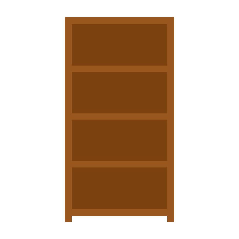 Blank Wooden Book Shelf vector